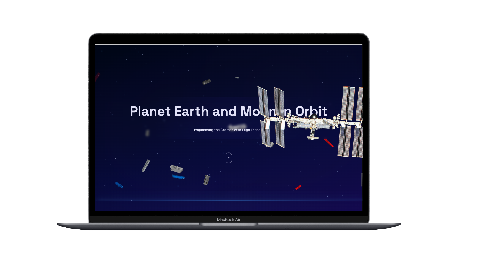 Planet Earth and Moon in Orbit