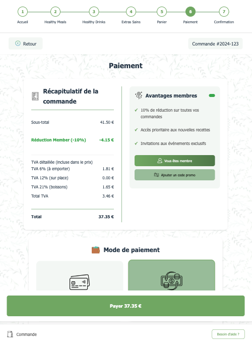 Page de paiement