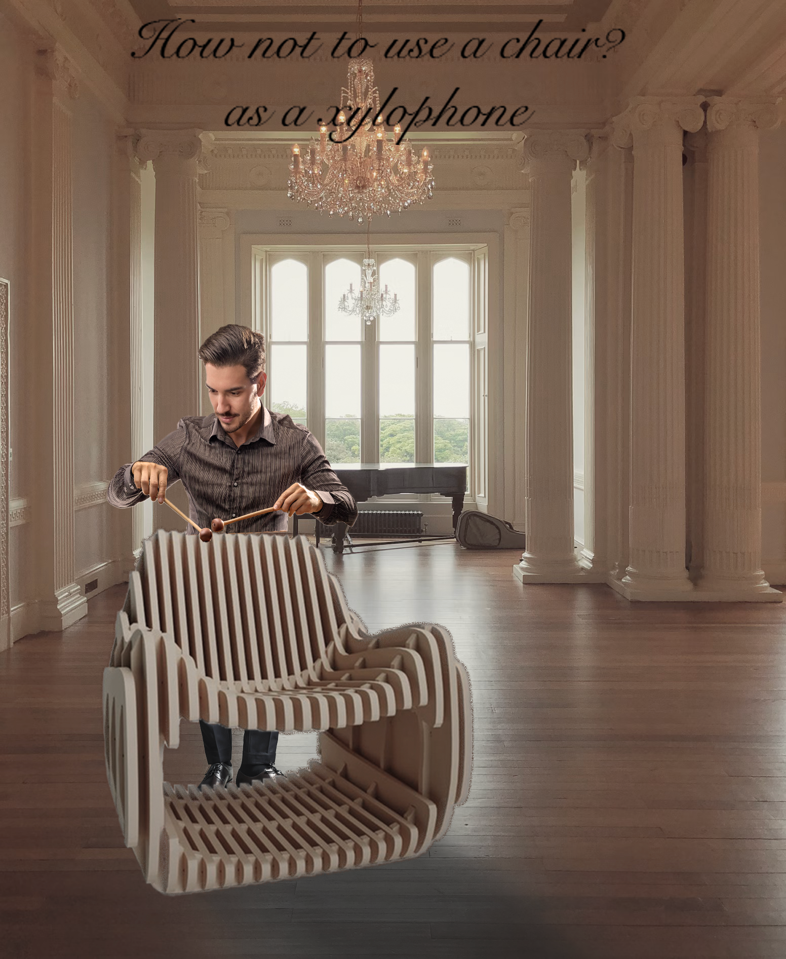 Chair as a xylophone
